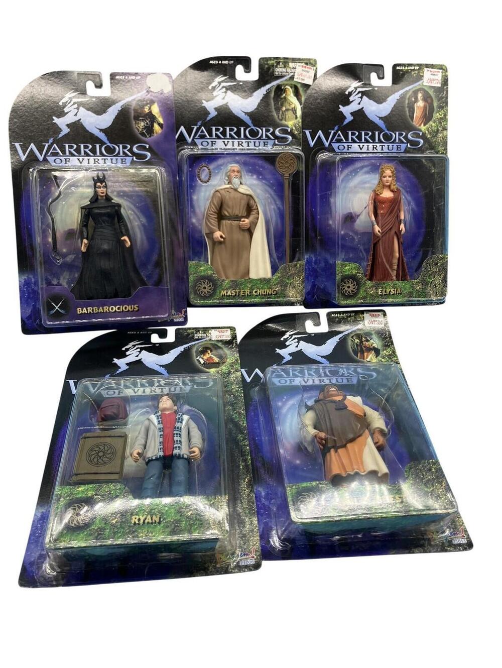 Play Em Warriors Of Virtue Barb Master Chung Elysia Ryan Willy Beest Figures